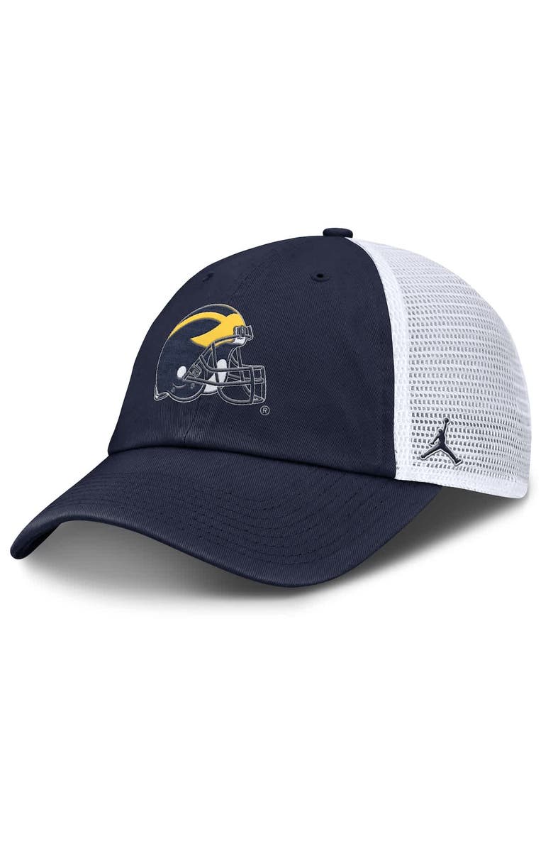 Jordan Brand Men's Jordan Brand Navy/White Michigan Wolverines Club Trucker Adjustable Hat, Main, color, Navy