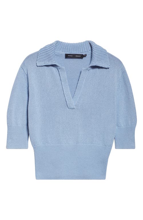Proenza Schouler Reeve Cotton Knit Polo Shirt In Blue