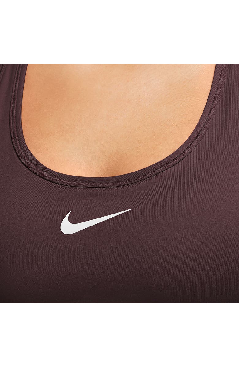 Nike Dri-FIT Swoosh Medium Support Padded Sports Bra, Alternate, color, Burgundy Crush/ White