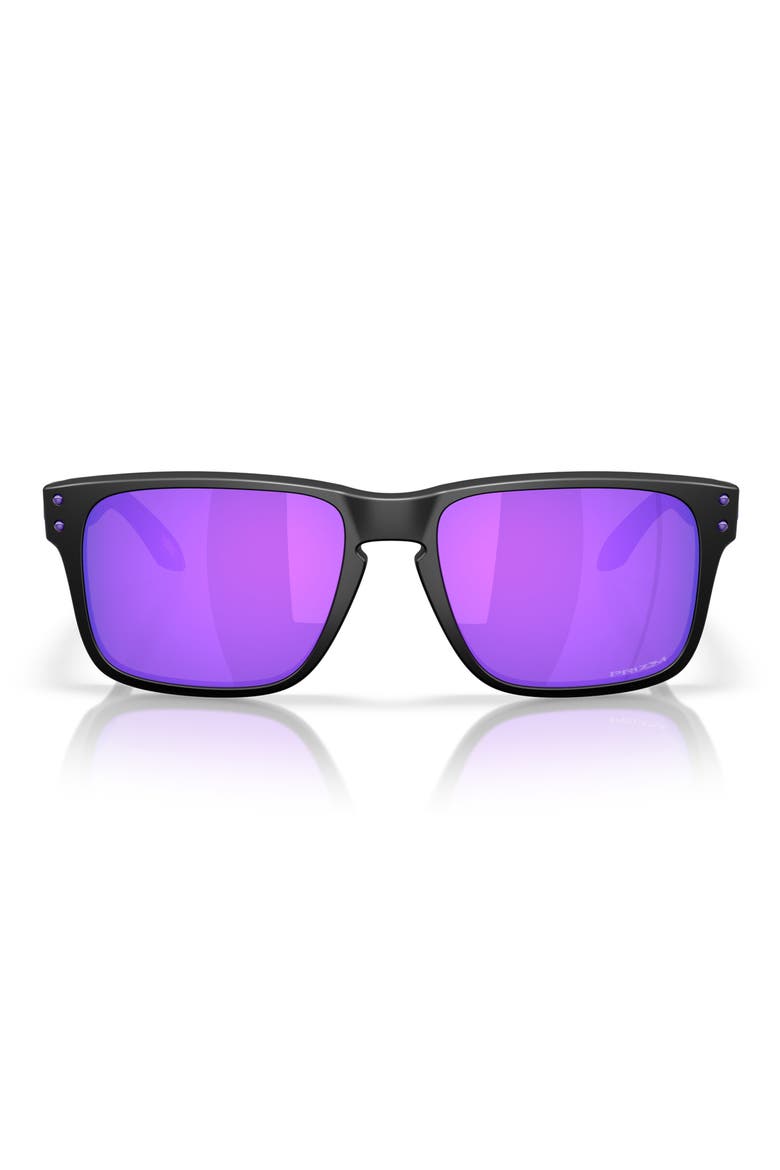 Holbrook S 53mm Square Sunglasses, Main, color, MATTE BLACK / PRIZM VIOLET