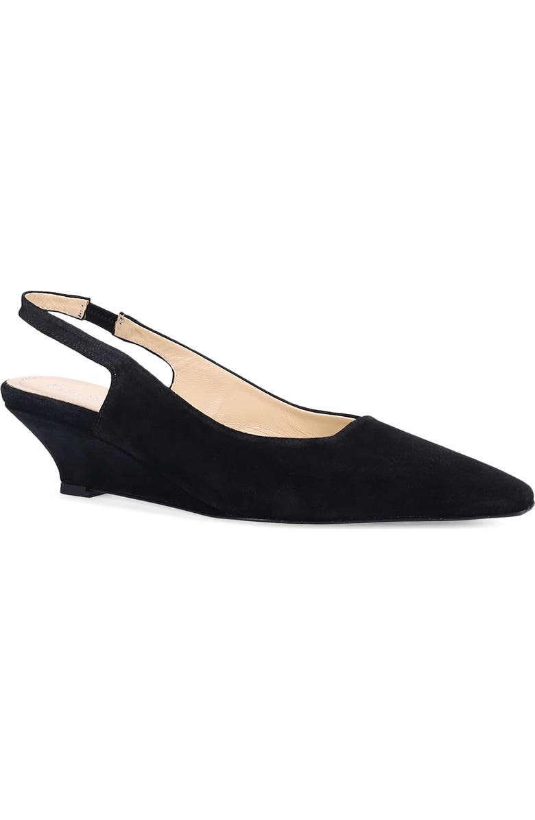 Ron White Bryne Pointed Toe Slingback Pump, Main, color, Onyx