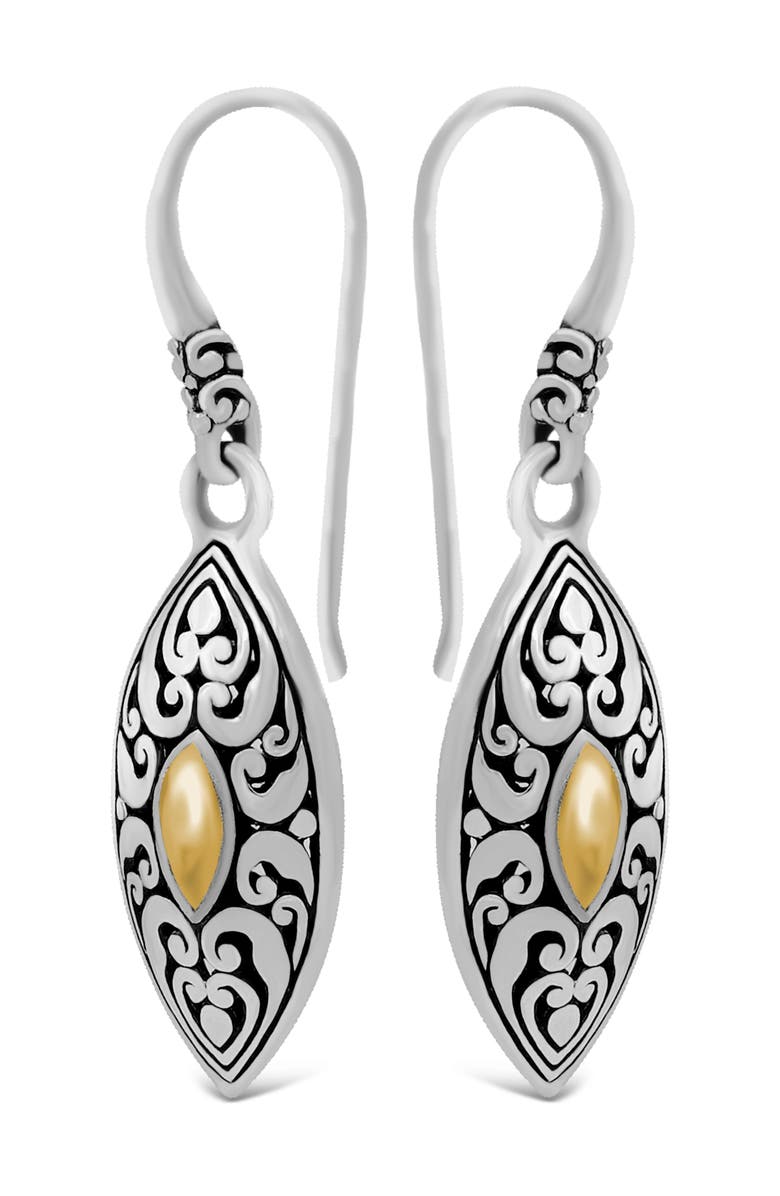 DEVATA Angel Eyes Earrings in Sterling Silver and 18K Gold, Alternate, color, Silver