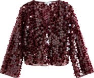 NEXT Sequin Sheer Mesh Top