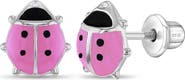 In Season Jewelry Adorable Enamel Ladybug Earrings