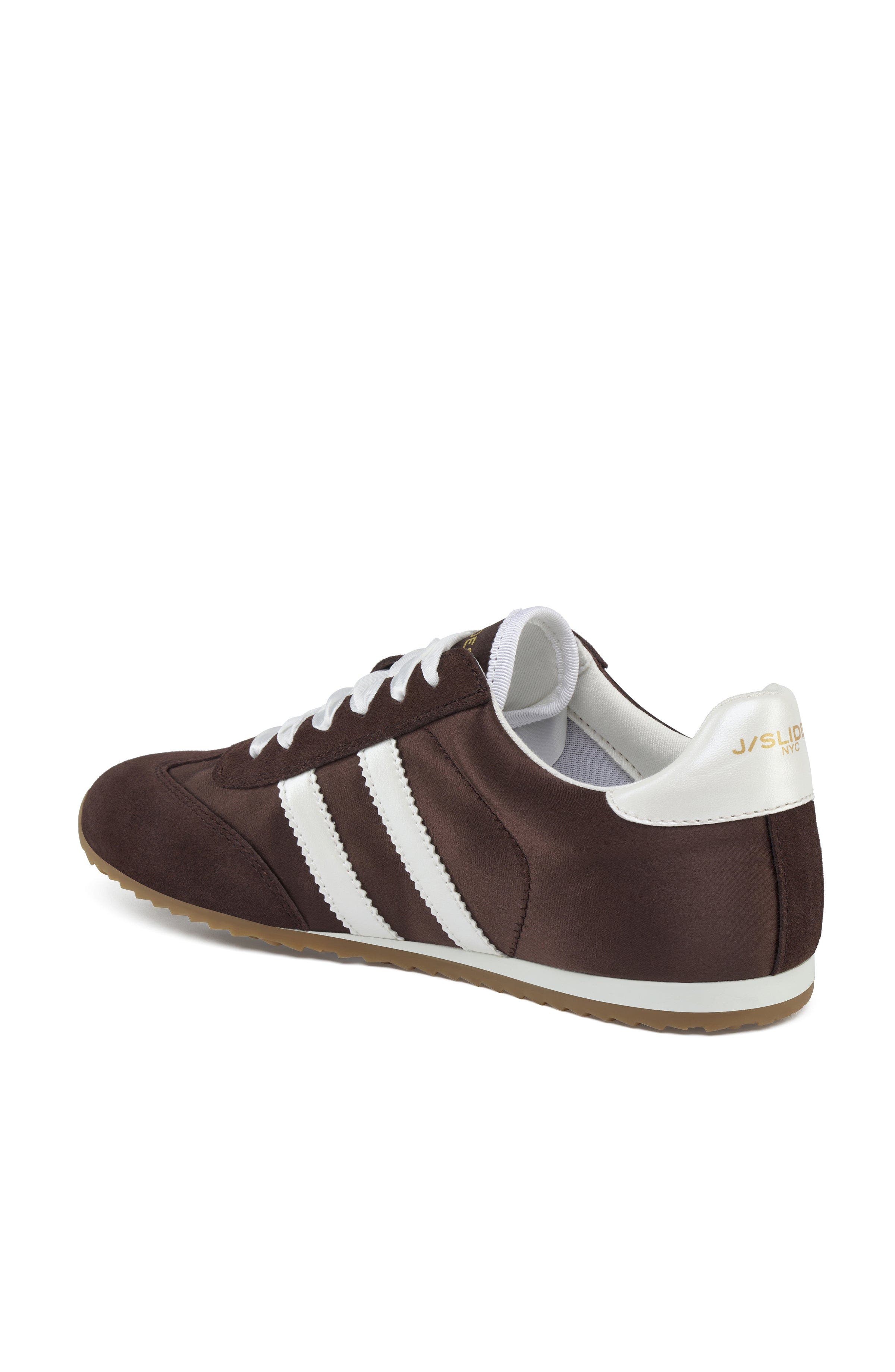Peggy Shearling Sneaker, Alternate, color, Brown/White-Suede