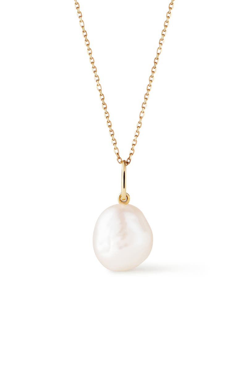 Ana Luisa Solid Yellow Gold - Organic Pearl Necklace, Main, color, Gold