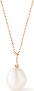 Ana Luisa Solid Yellow Gold - Organic Pearl Necklace