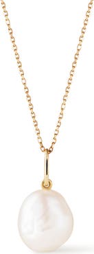 Ana Luisa Solid Yellow Gold - Organic Pearl Necklace