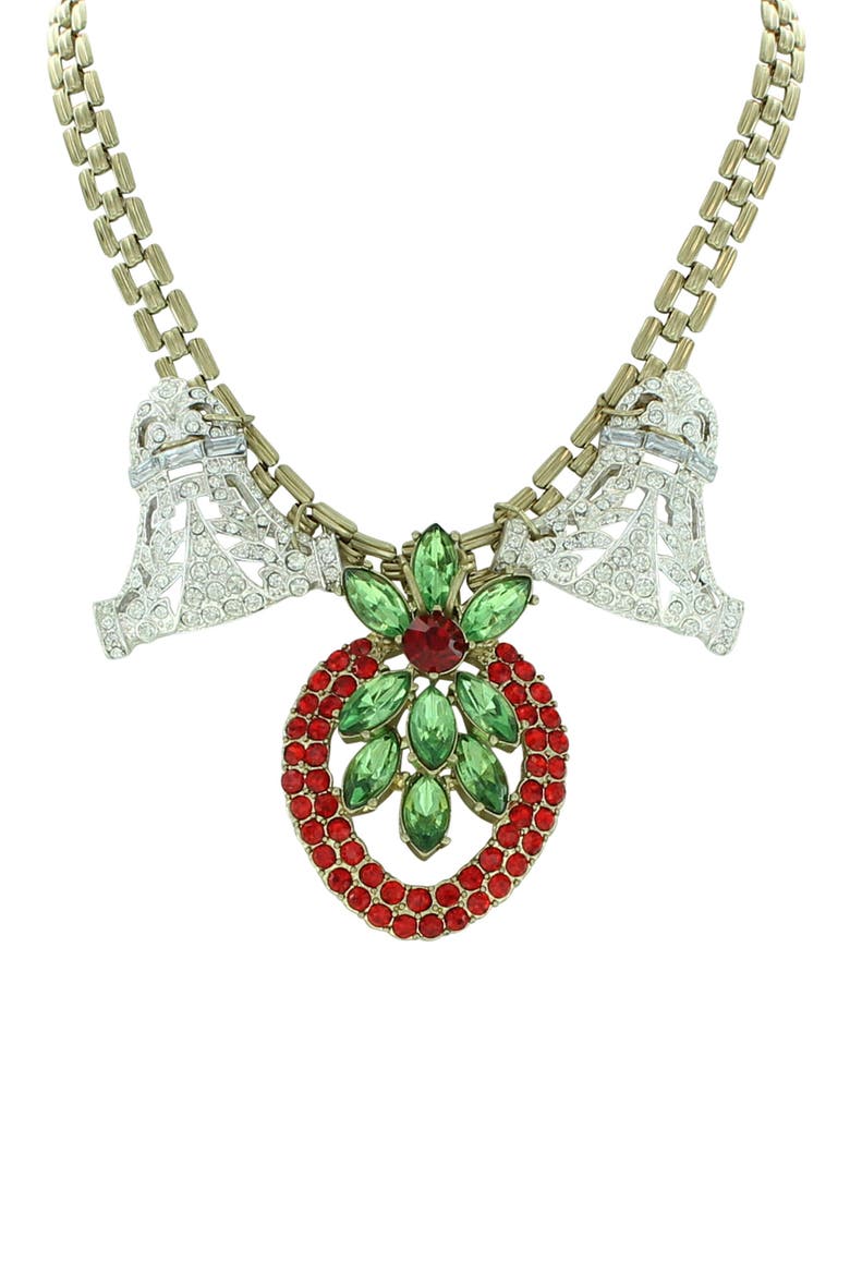 Mistletoe Time Necklace, Alternate, color, GOLD / MULTI