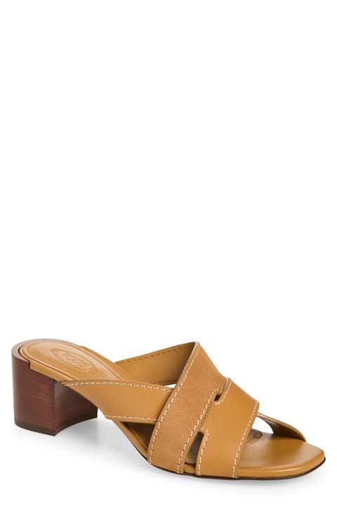 Block Heel Slide Sandal (Women)