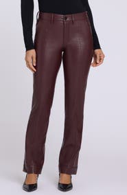 NYDJ Marilyn Faux Leather Straight Leg Pants