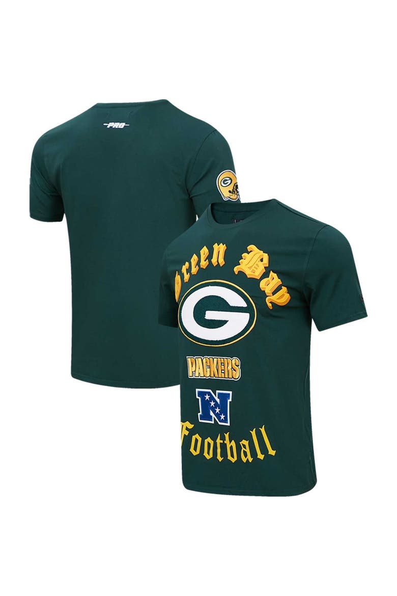 Men's Pro Standard Green Green Bay Packers Old English T-Shirt, Main, color, Green