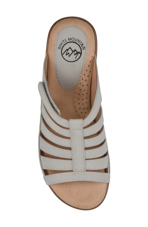 White Mountain Footwear Valencia Wedge Sandal In Ice Burnished Smooth