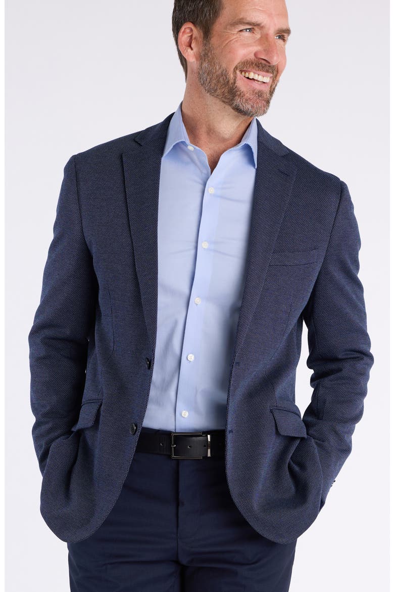 Textured Knit Sport Coat, Alternate, color, DARK BLUE