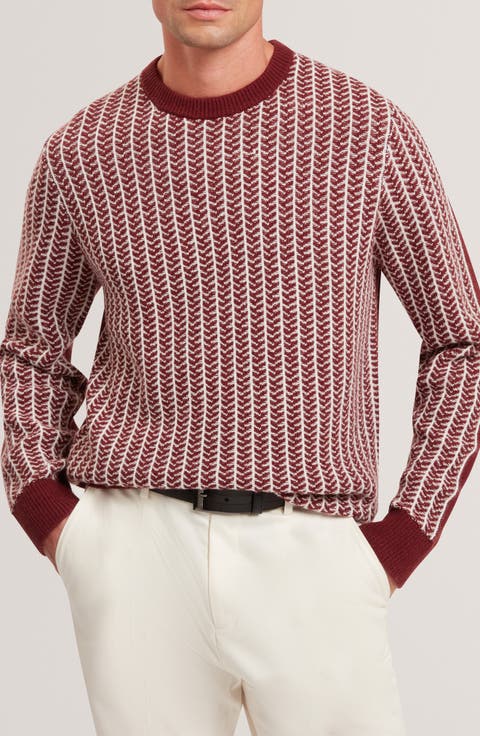 Frankez Textured Herringbone Sweater