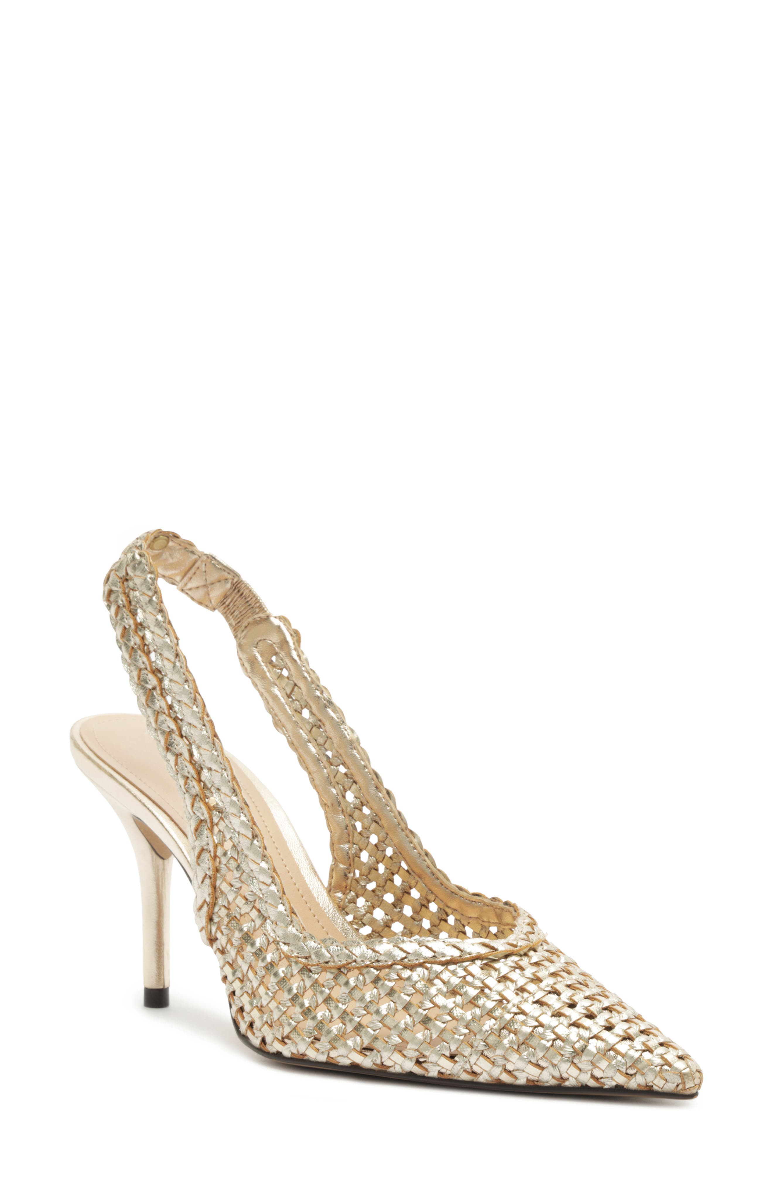 Arezzo Eva Slingback Stiletto Pump, Main, color, Platino