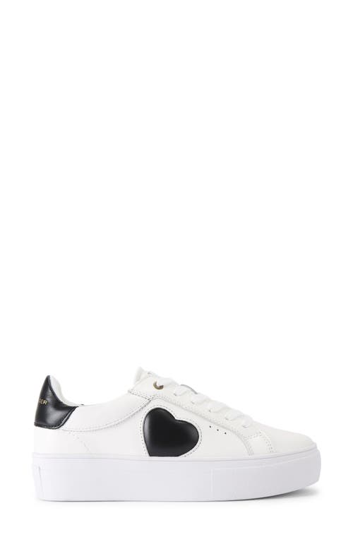 Kurt Geiger London Lana Heart Sneaker In Open White