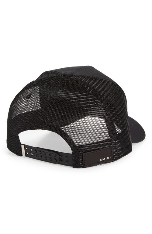 Amiri Three Star Appliqué Trucker Hat In Black/carolina Blue