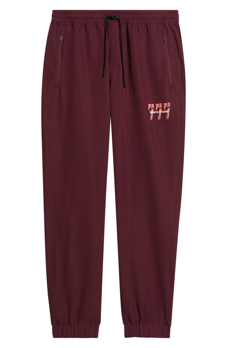 SANTO STUDIO Tempo 777 Enjoy Tech Joggers, Alternate, color, Merlot