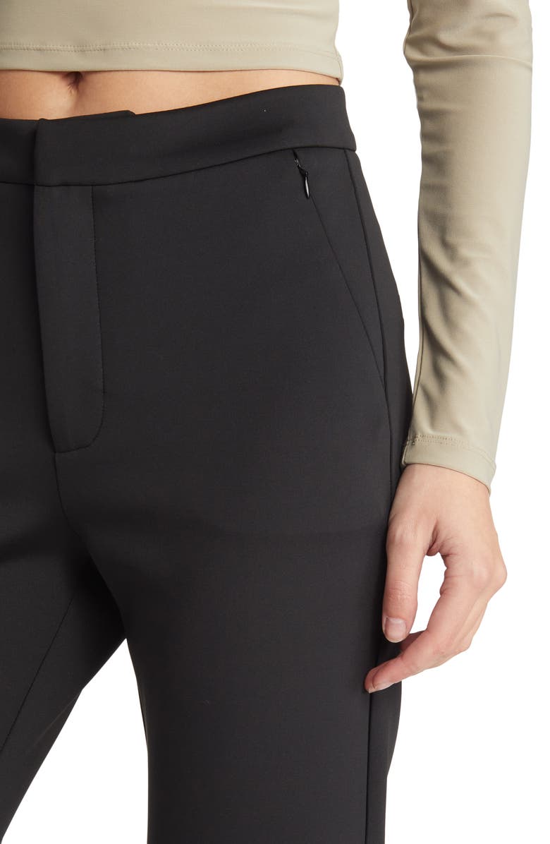 Good American Sculpting Cropped Straight Trousers, Alternate, color, Black001