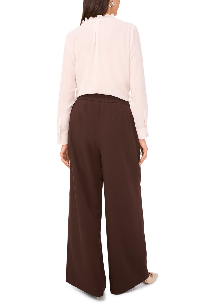 Stripe Ruffle Button-Up Shirt, Alternate, color, BIRCH