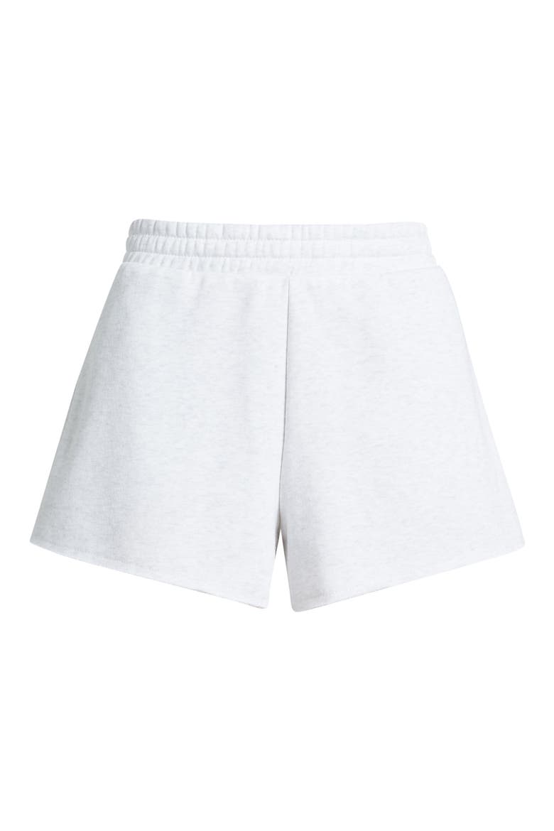Foldover Fleece Mini Sweat Shorts, Alternate, color, GREY FOG HEATHER
