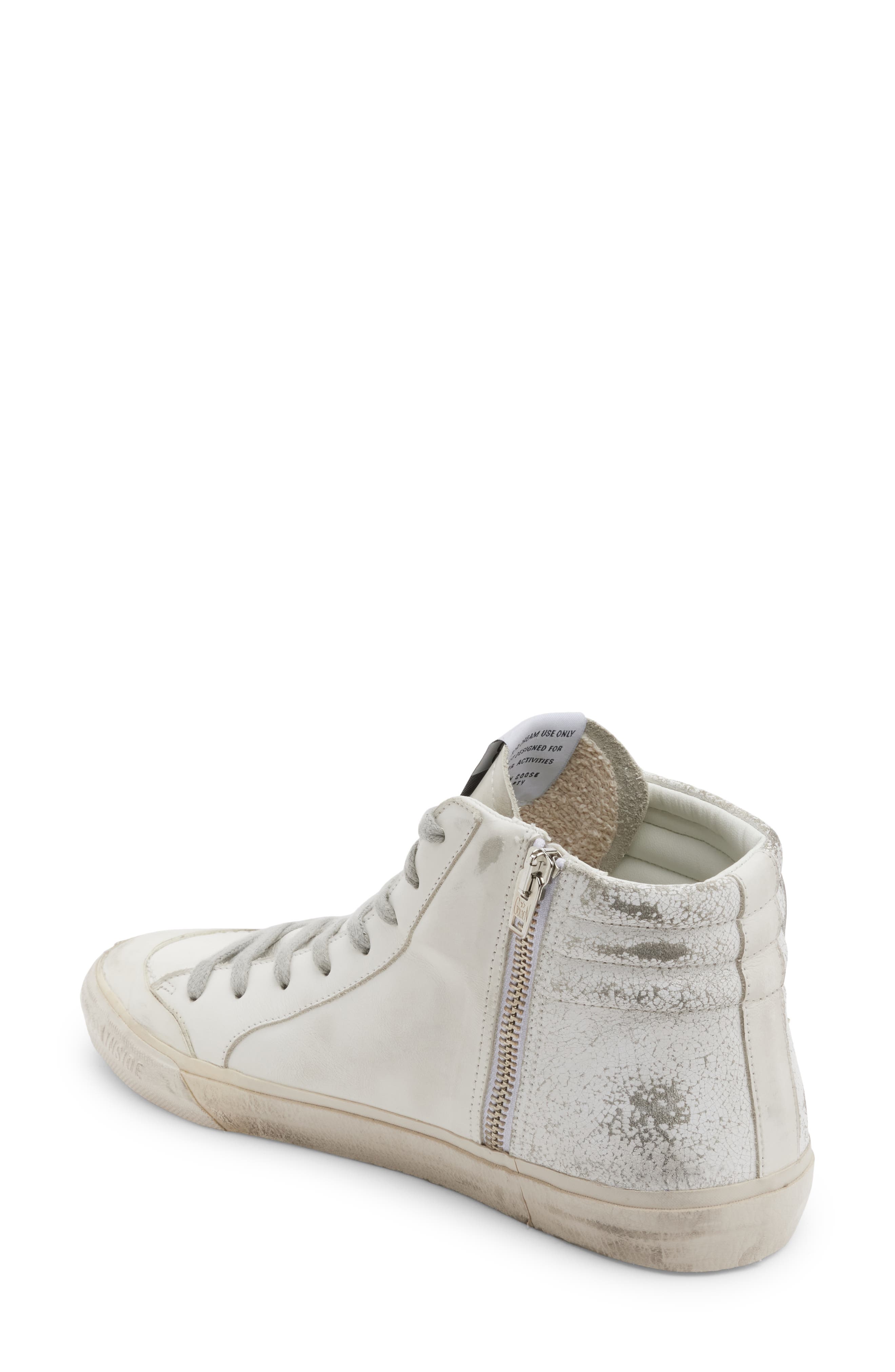 Golden Goose Slide High Top Sneaker, Alternate, color, White/ Yellow