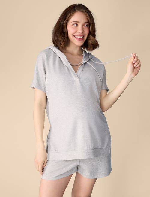 Motherhood Maternity Smocked Waist Short In Gray