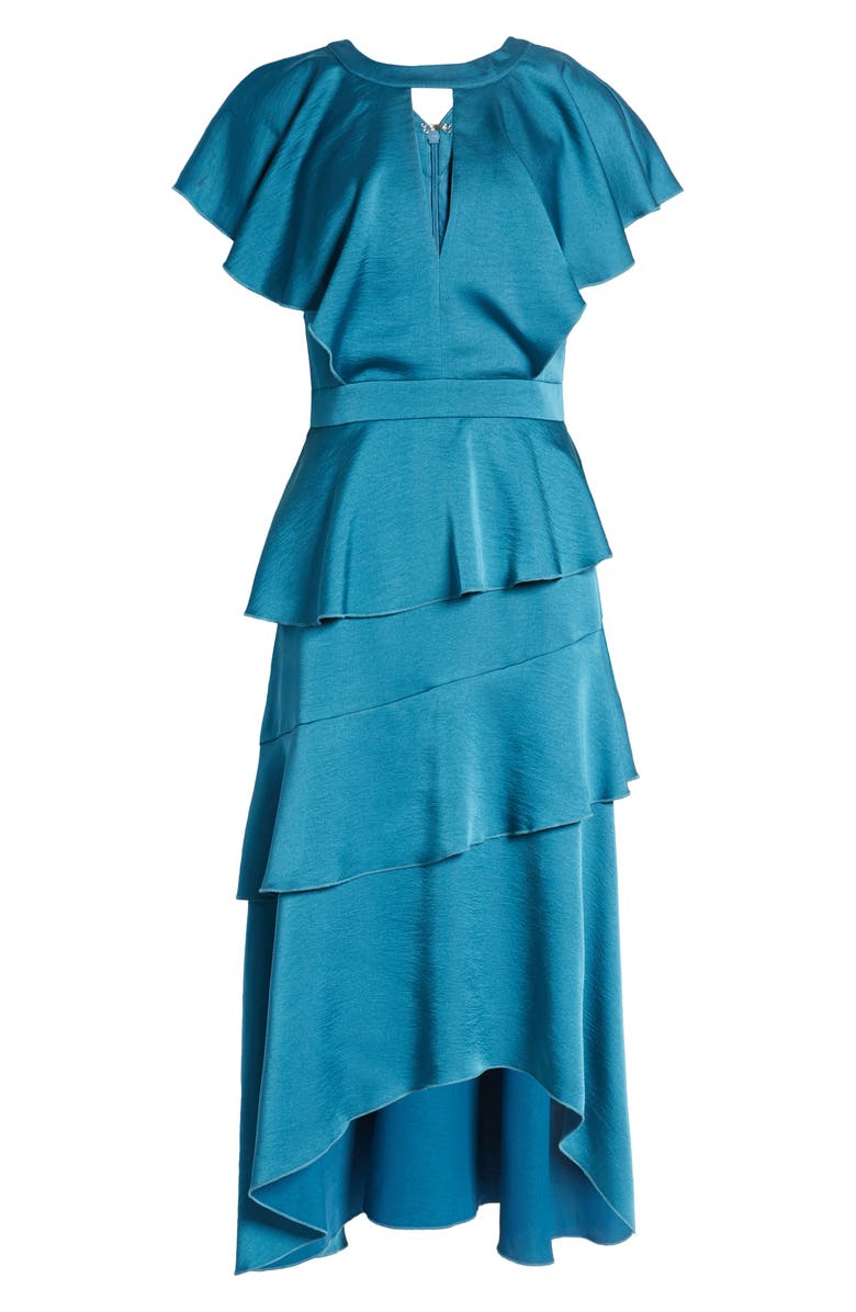 Harlyn Tiered Satin Midi Dress, Alternate, color,