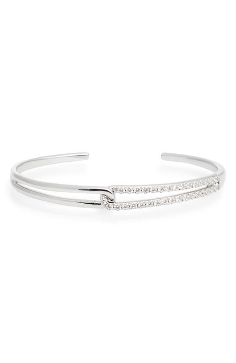 Pavé Cubic Zirconia Cuff Bracelet