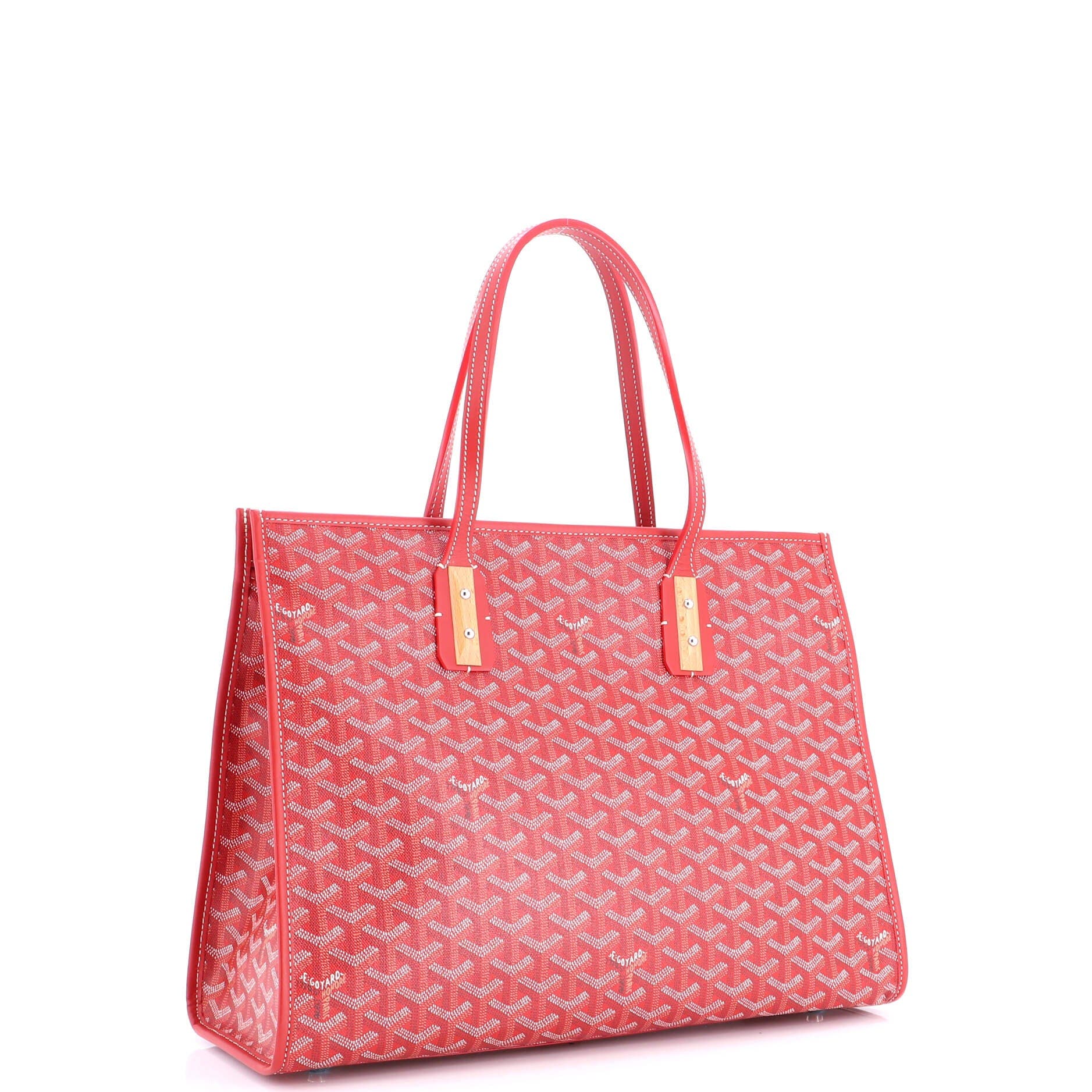 Pre-Owned Goyard Marquises Bag Coated Canvas, Alternate, color, Red