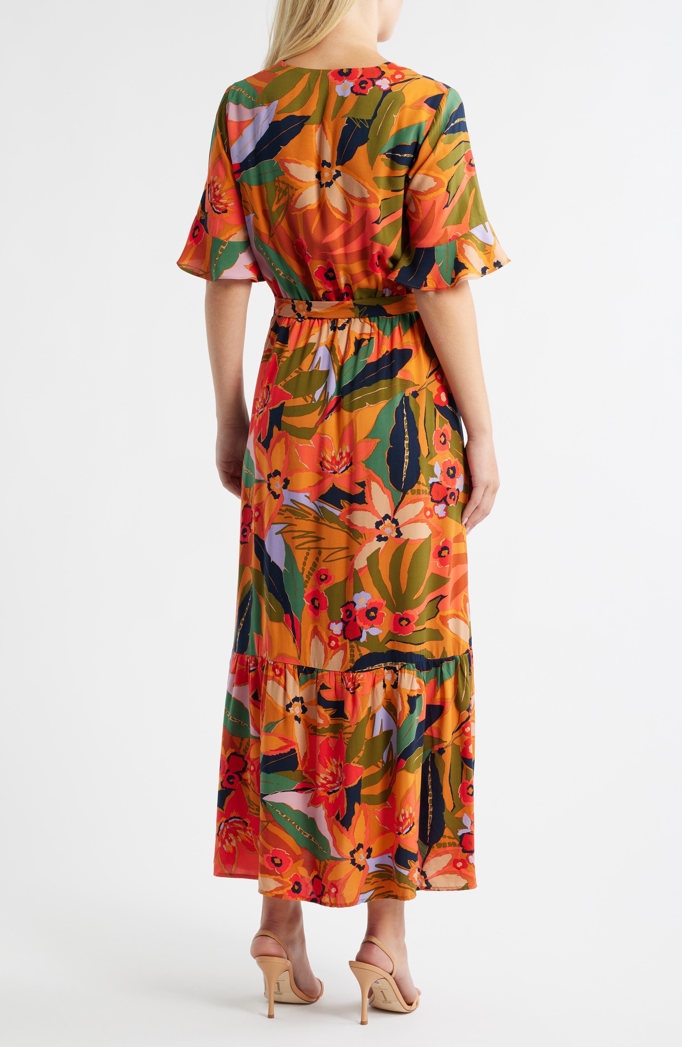 Floral Wrap Front Dress - image 2
