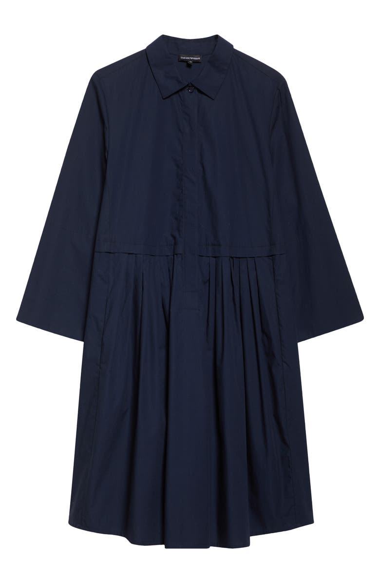 Emporio Armani Cotton Poplin Shirtdress, Alternate, color, Solid Dark Blue
