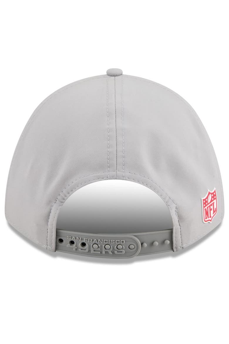 Men's New Era Gray San Francisco 49ers 2025 Sideline  M-Crown 9FORTY Adjustable Hat, Alternate, color, Gray
