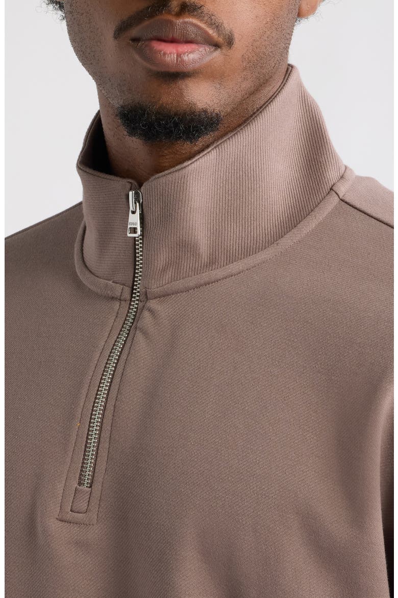 Dalizip Cotton Quarter-Zip Pullover, Alternate, color, RUST/ COPPER