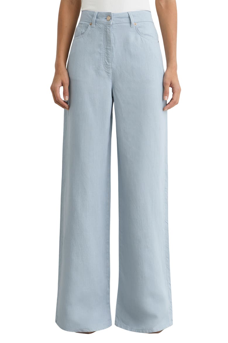 Carmen High Waist Wide Leg Pants, Main, color, BLUE