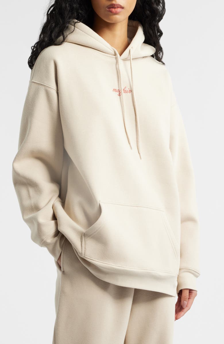 THE MAYFAIR GROUP Everyone Matter Today Graphic Hoodie, Main, color, Taupe