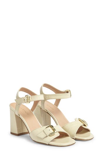 Lk Bennett Reeva Oloid Ankle Strap Sandal In Gold