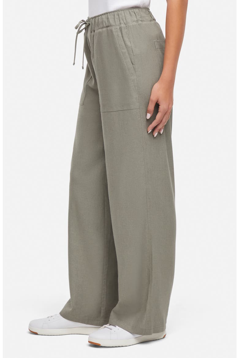 Linen Wide Leg Pants, Alternate, color, VETIVER