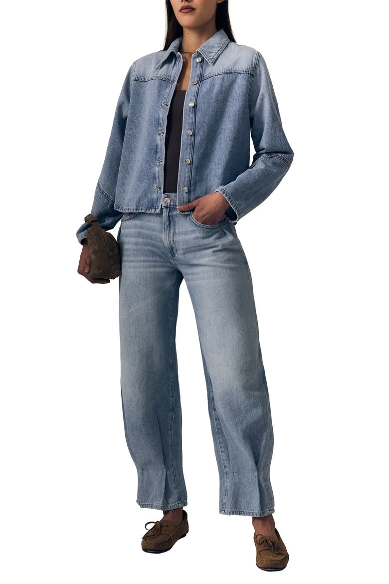 Delphine Pleated Tapered Leg Jeans, Alternate, color, LOVE LETTER