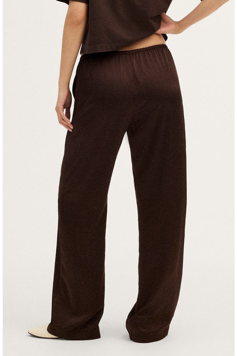 Devon Satin Pants, Alternate, color, DARK CHICORY