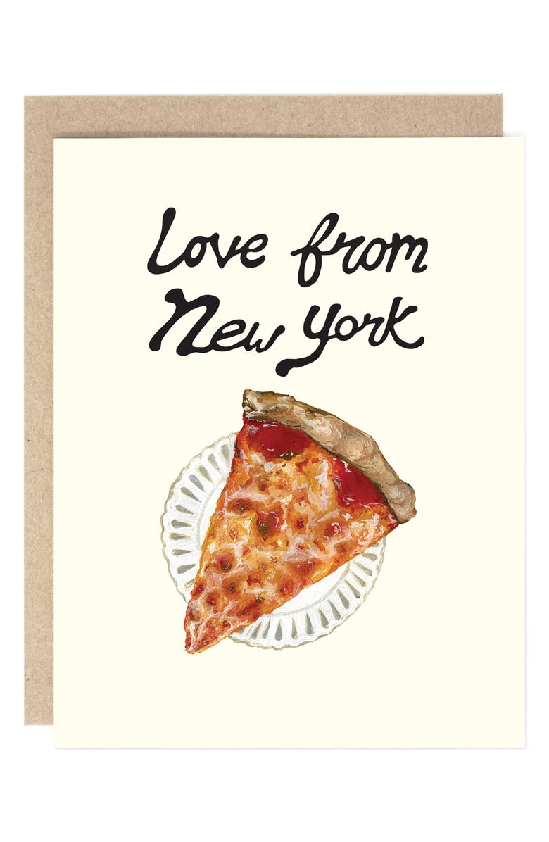 DRAWN GOODS Love From New York Greeting Card, Main, color, Ivory Multi