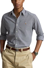 Polo Ralph Lauren Gingham Long Sleeve Oxford Button Up Shirt
