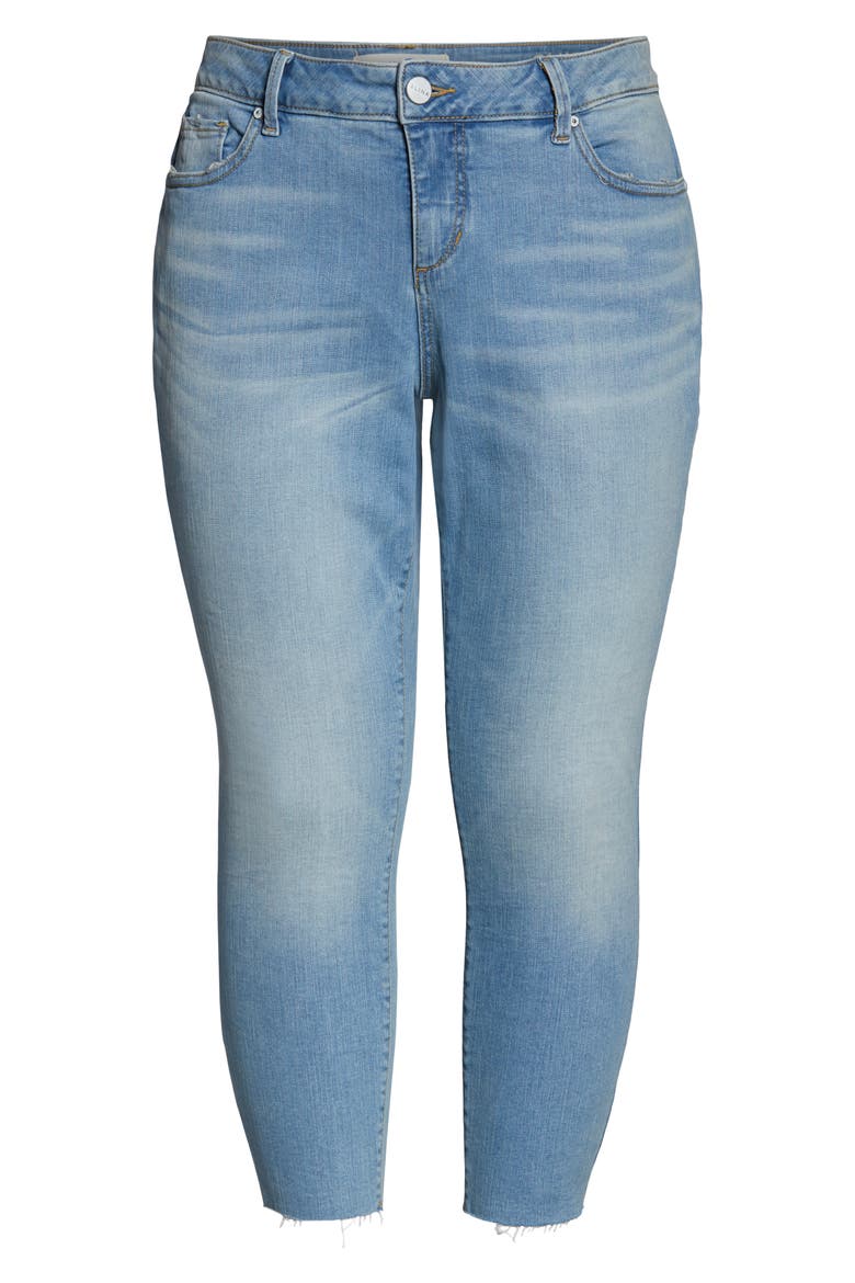 Raw Hem Crop Skinny Jeans, Alternate, color, CATRINA