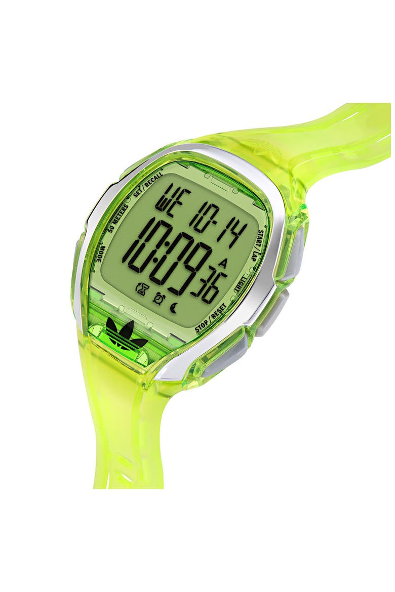 AO Fashion Chronograph Silicone Strap Watch, 45mm, Alternate, color, GREEN