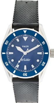 VAER D4 Meridian Black Solar Dive Watch, 38mm