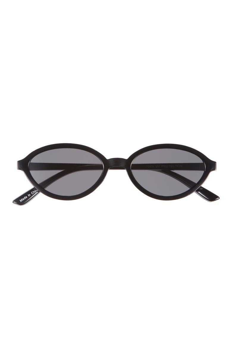 Oval Sunglasses, Main, color, BLACK