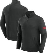 J. Palmer Men's J. Palmer Black San Francisco 49ers Franchise Quarter-Zip Sweater