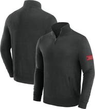 J. Palmer Men's J. Palmer Black San Francisco 49ers Franchise Quarter-Zip Sweater