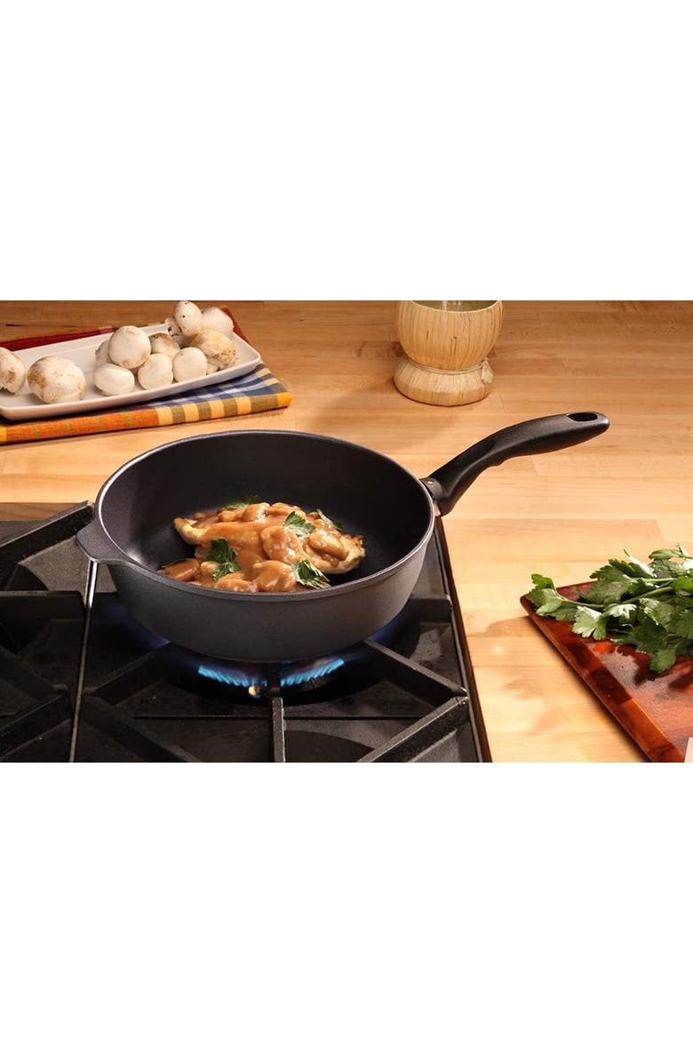 Swiss Diamond HD Nonstick 4.3 qt Saute Pan with Glass Lid, Induction, Alternate, color, Black